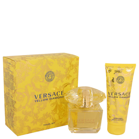 Versace Yellow Diamond Gift Set - 3 oz Eau De Toilette Spray + 3.4 oz Body lotion (2011)